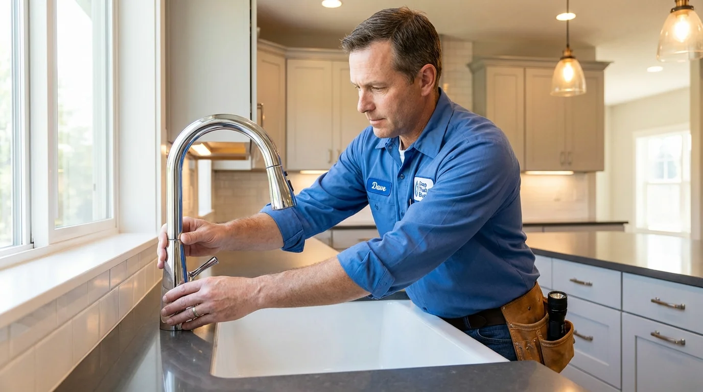Kitchen faucet installation by Johns Plumbing LLC in Harriman